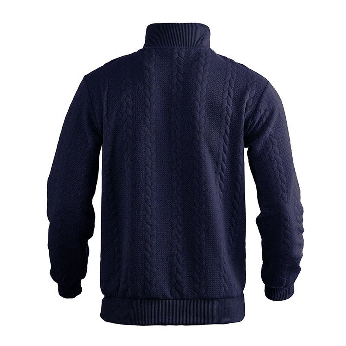 Cable Knit Quarter-Zip Jumper for Men - View 8