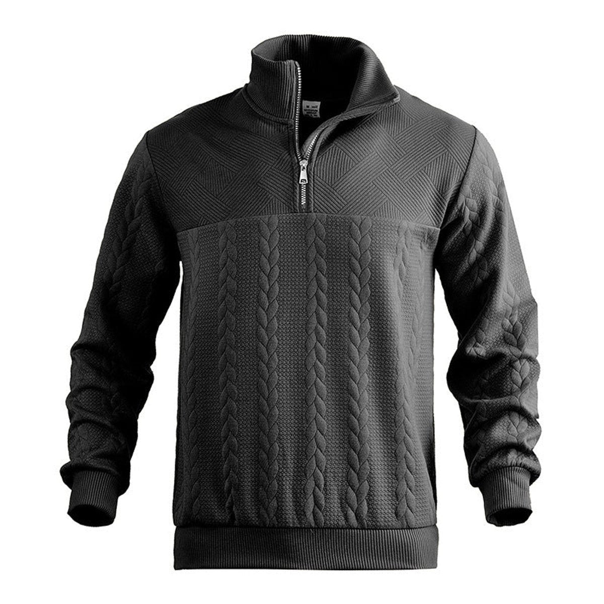 Cable Knit Quarter-Zip Jumper for Men - View 11