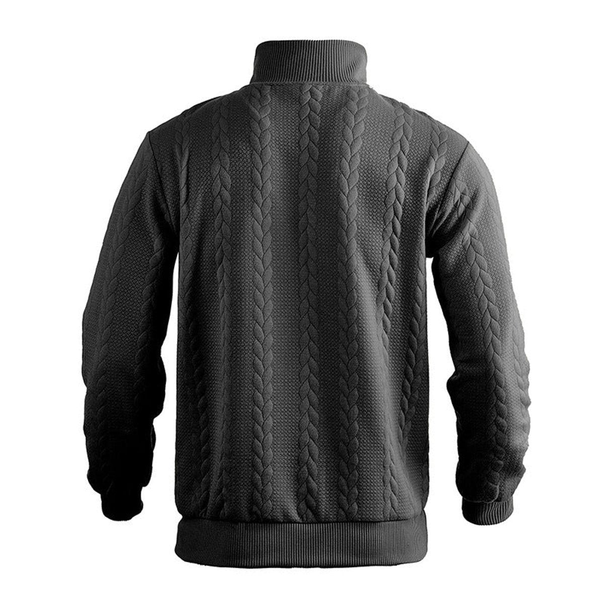Cable Knit Quarter-Zip Jumper for Men - View 12