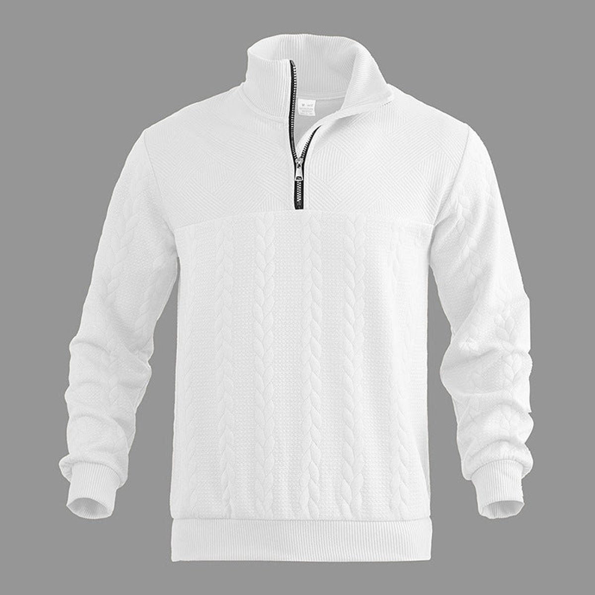 Cable Knit Quarter-Zip Jumper for Men - View 14