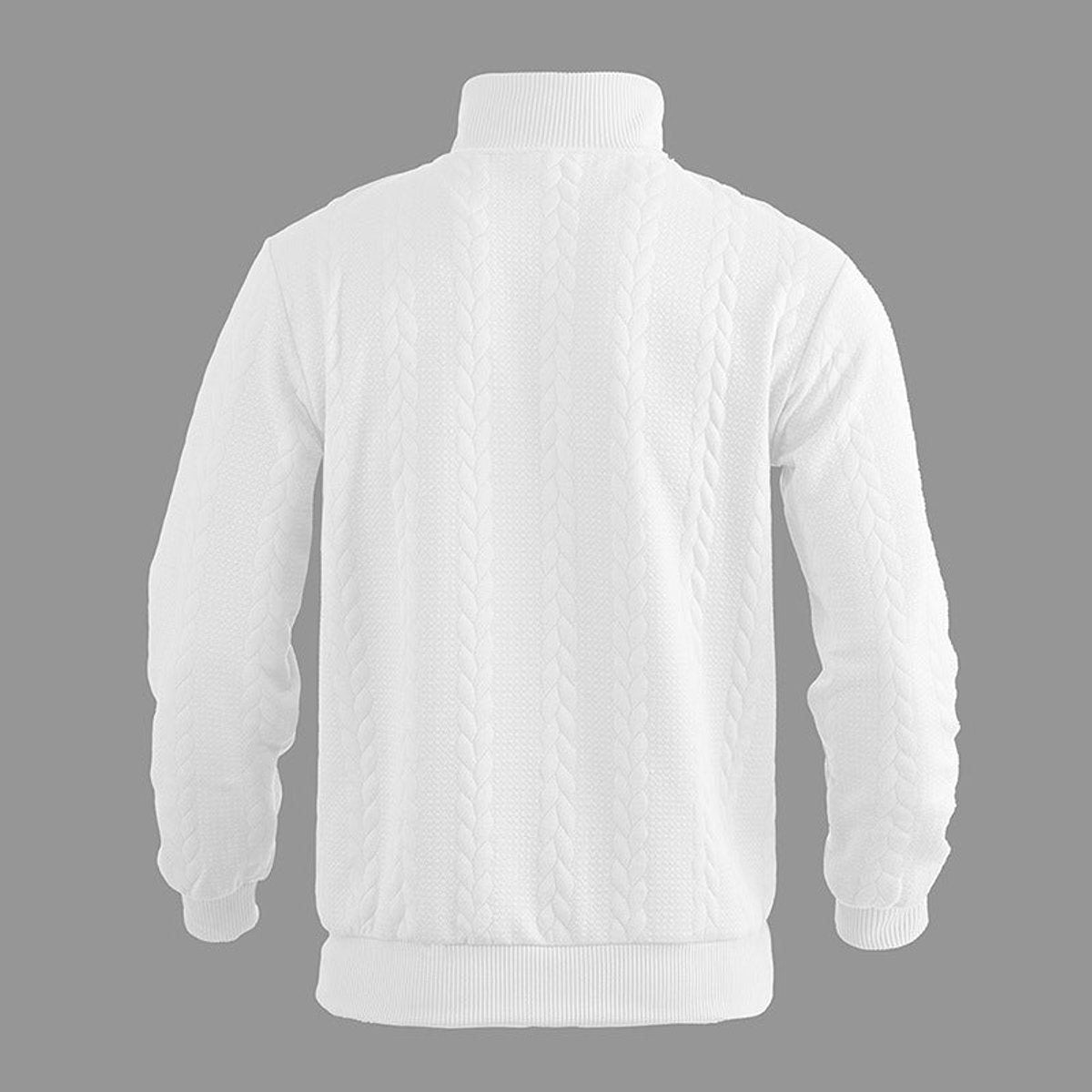 Cable Knit Quarter-Zip Jumper for Men - View 15