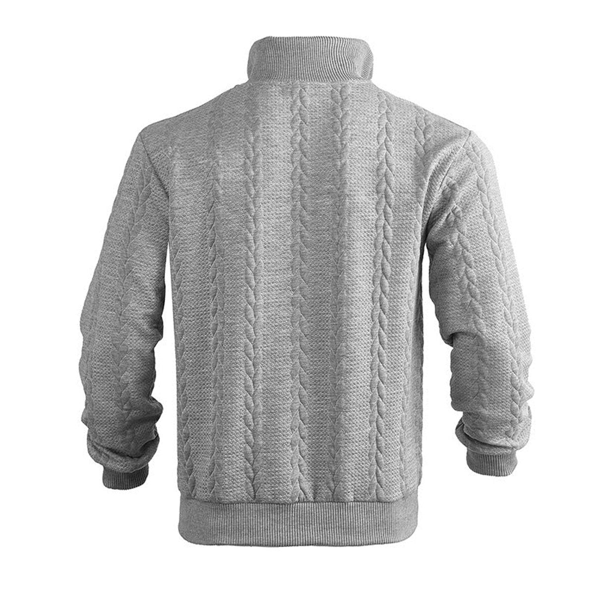 Cable Knit Quarter-Zip Jumper for Men - View 3