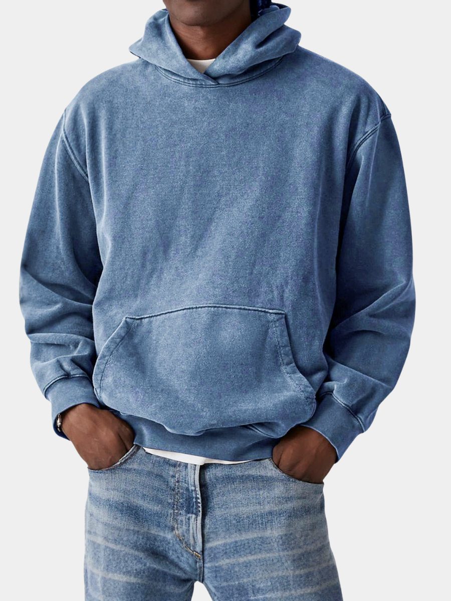 Casual Hoodie with Kangaroo Pocket for Men - View 9