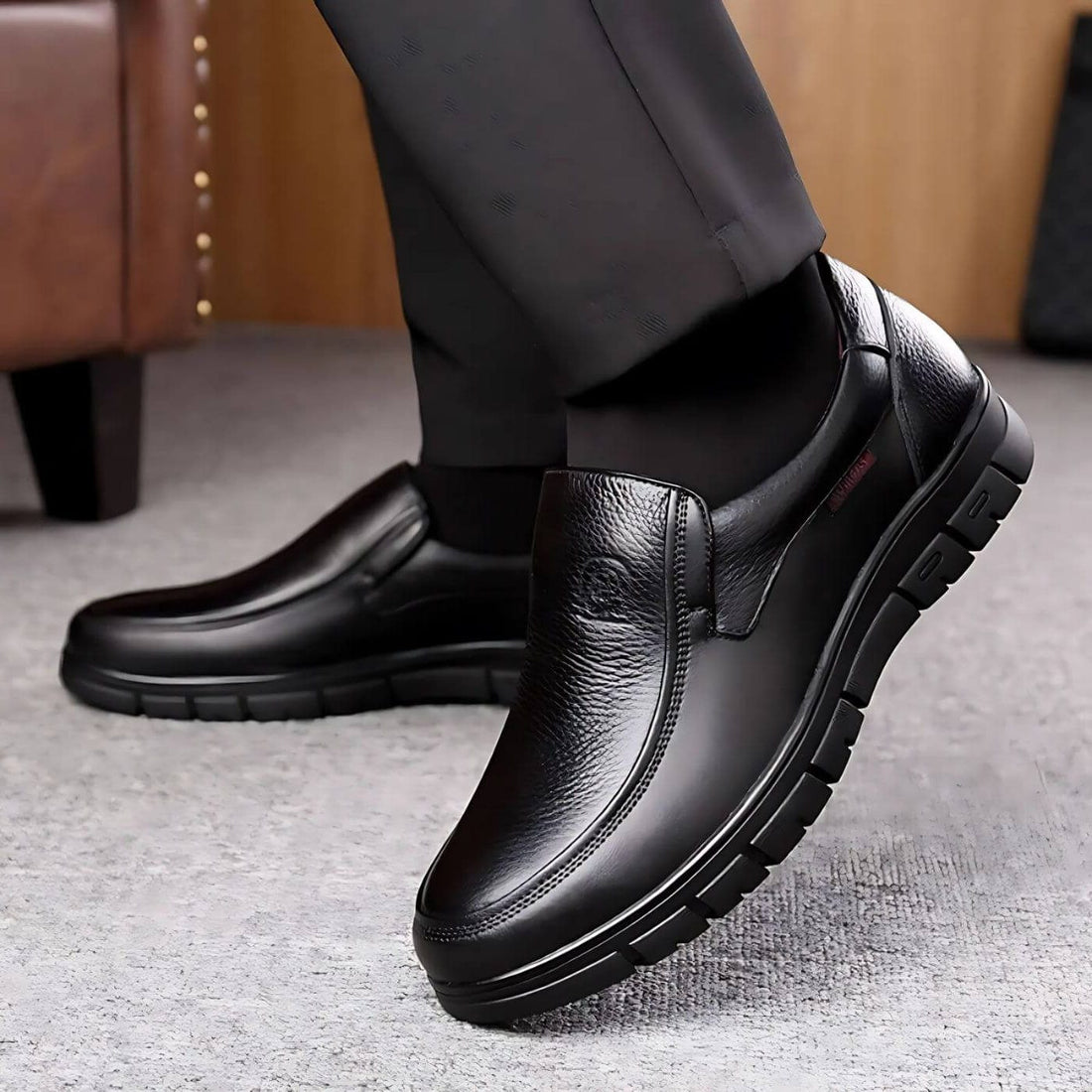 Chunky Sole Slip-On Loafers for Men