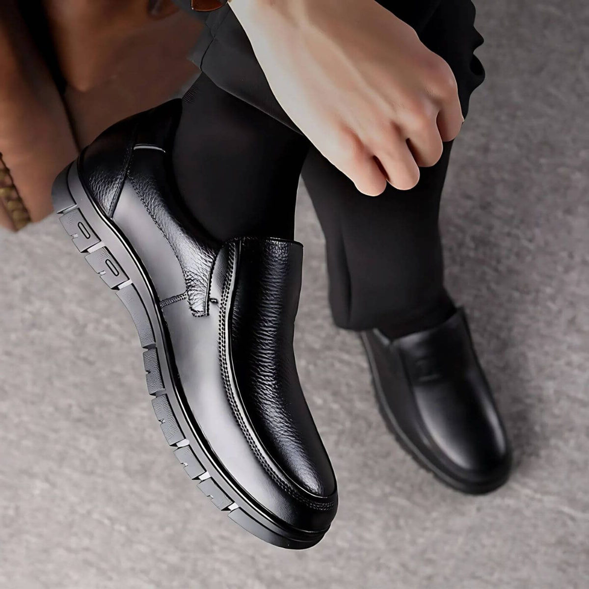 Chunky Sole Slip-On Loafers for Men - View 2