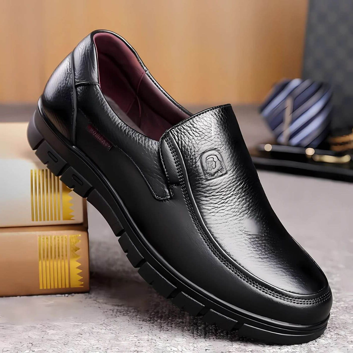 Chunky Sole Slip-On Loafers for Men - View 3
