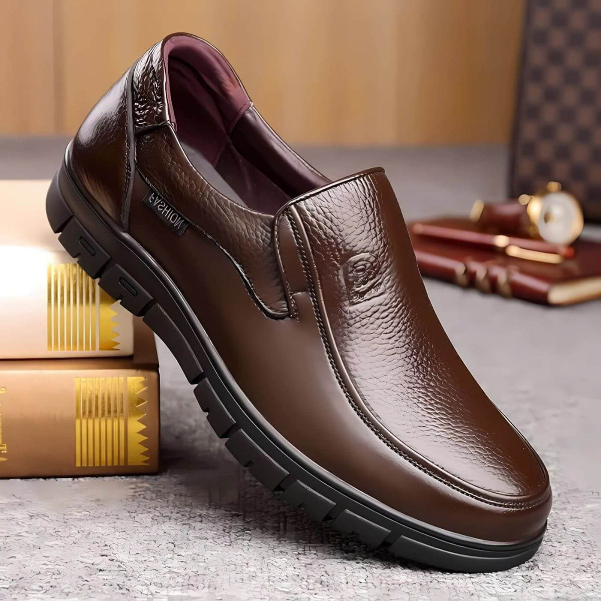 Chunky Sole Slip-On Loafers for Men - View 7