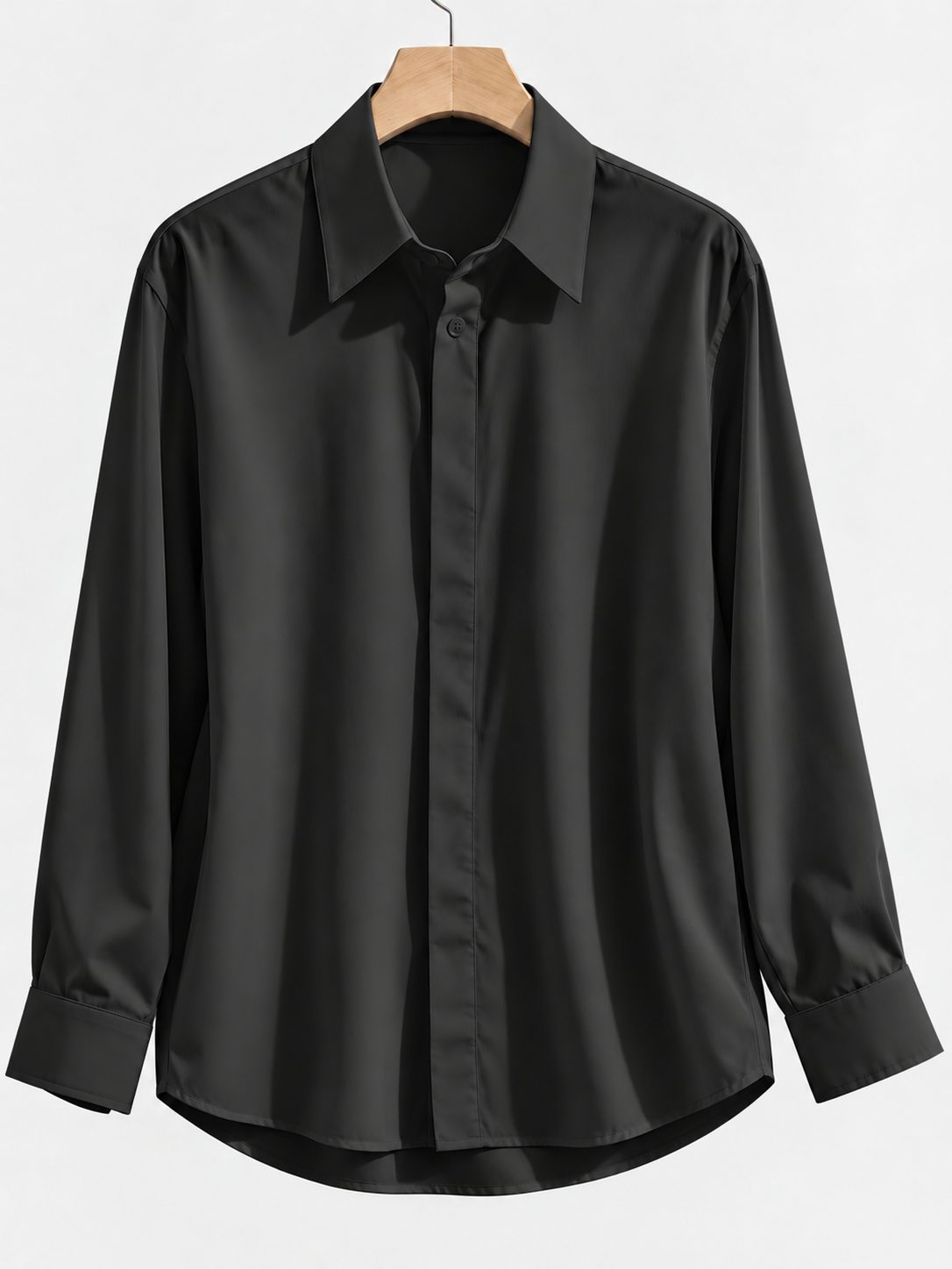 Collared Button-Down Blouse with Long Sleeves for Women - View 8