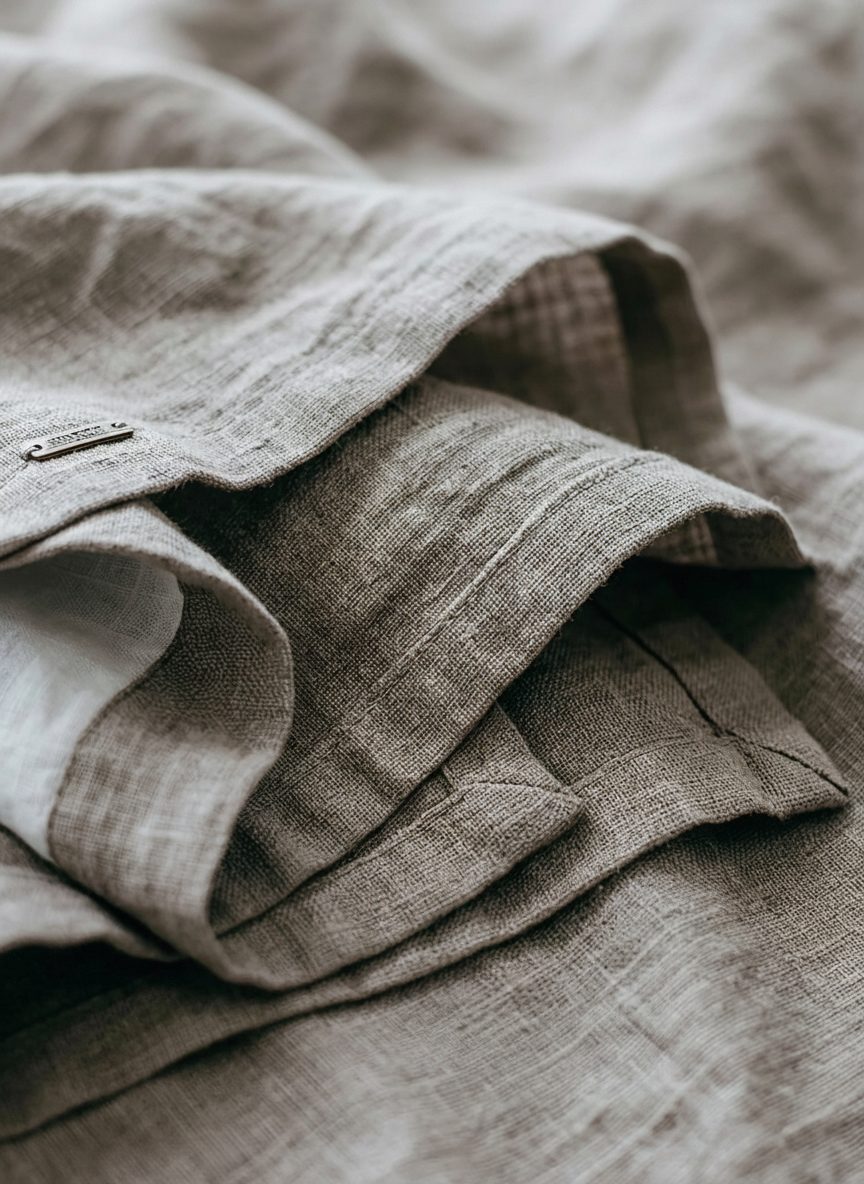 Cotton-Linen Henley Long-Sleeve Shirt for Women - View 5