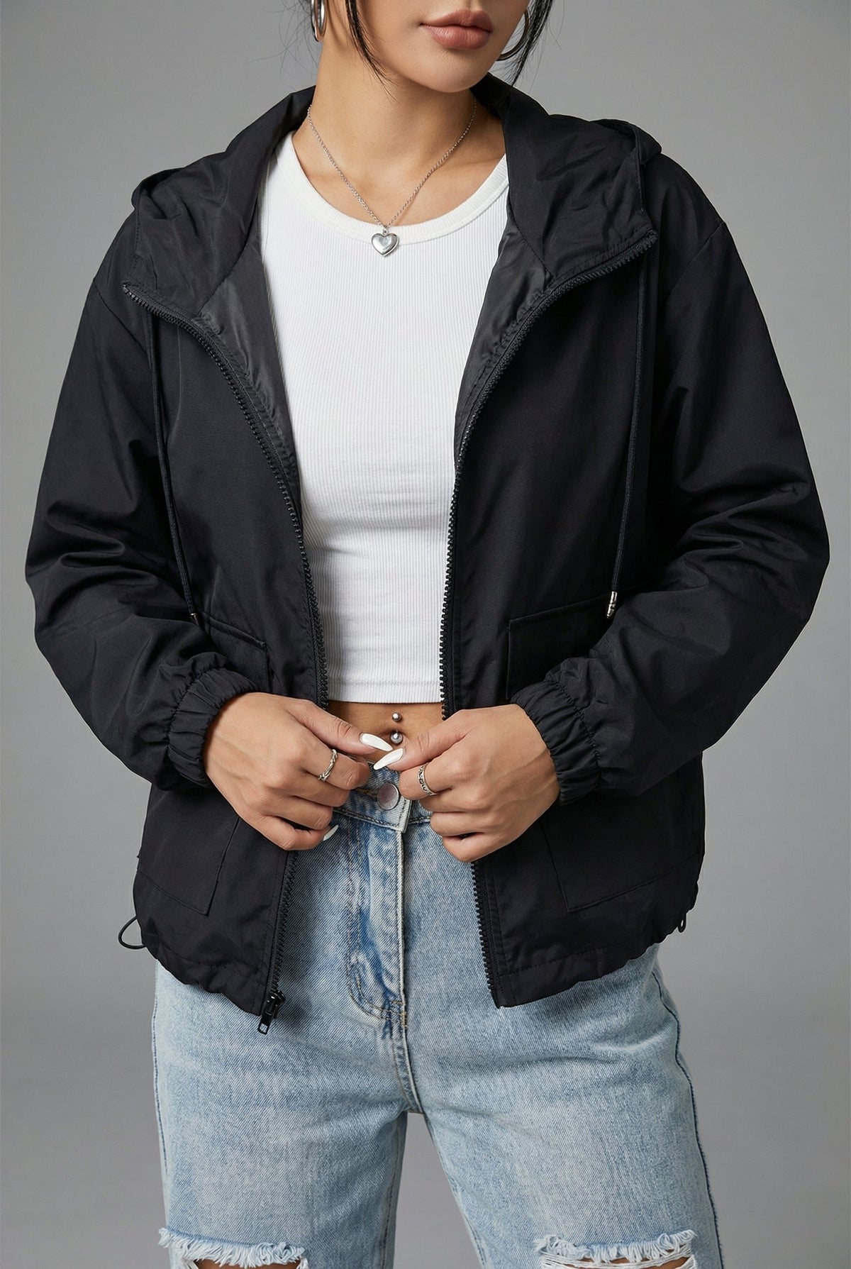 Cropped Hooded Jacket for Women - View 2