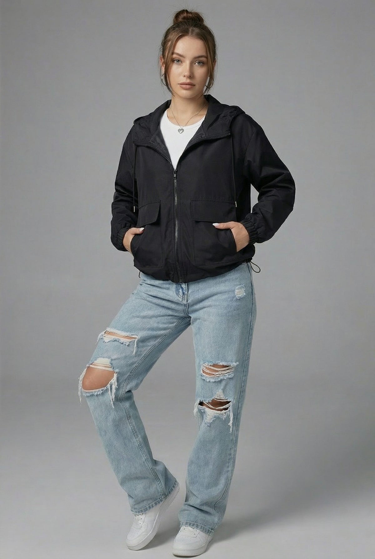 Cropped Hooded Jacket for Women - View 4