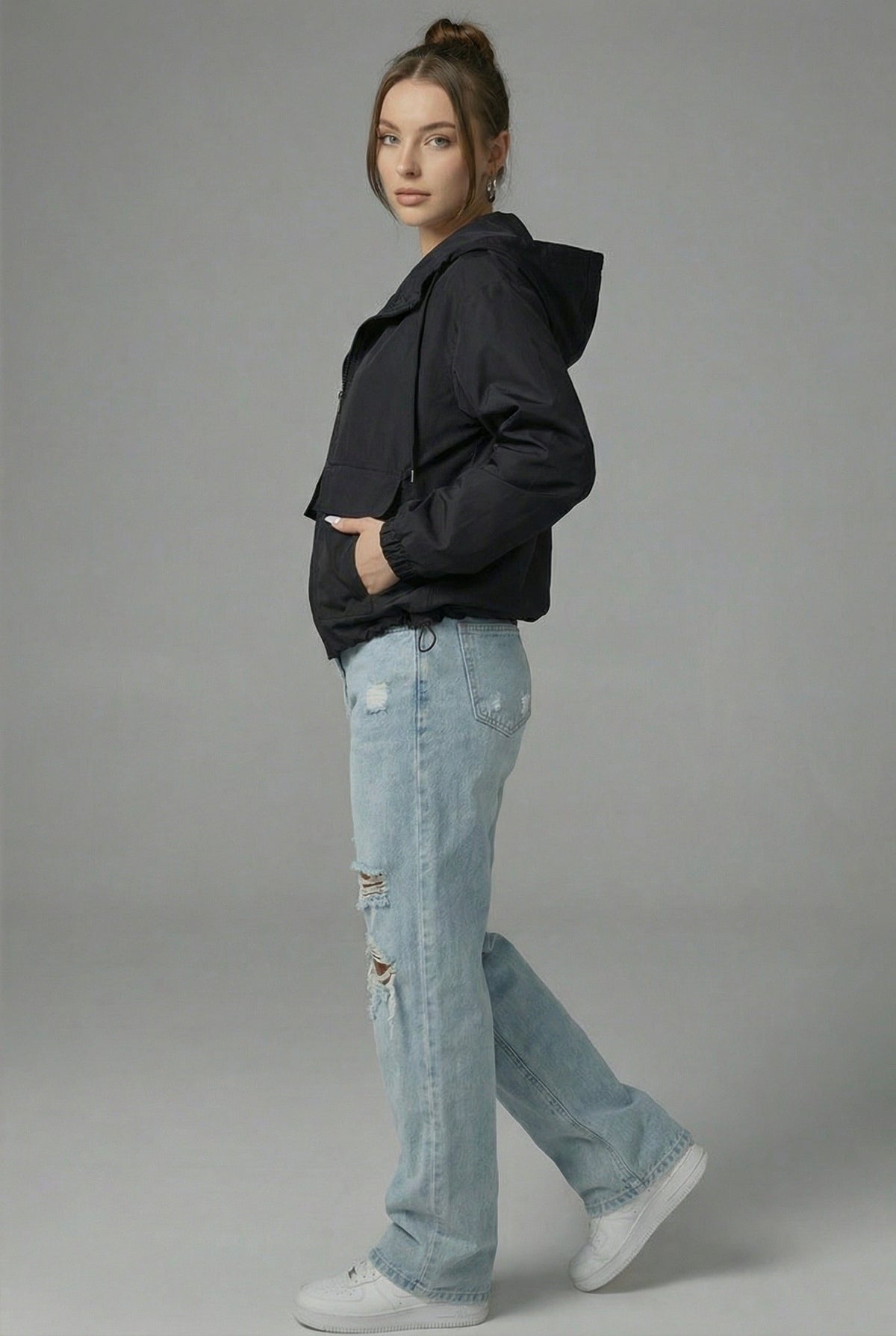 Cropped Hooded Jacket for Women - View 8