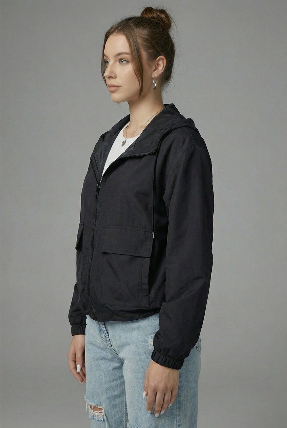Cropped Hooded Jacket for Women - View 9