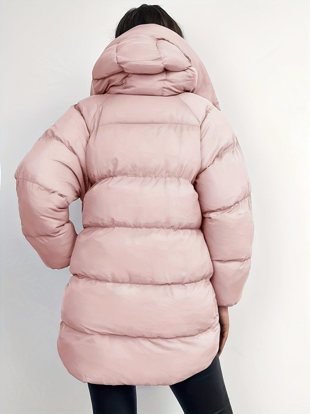 Cropped Hooded Puffer Jacket for Women - View 5