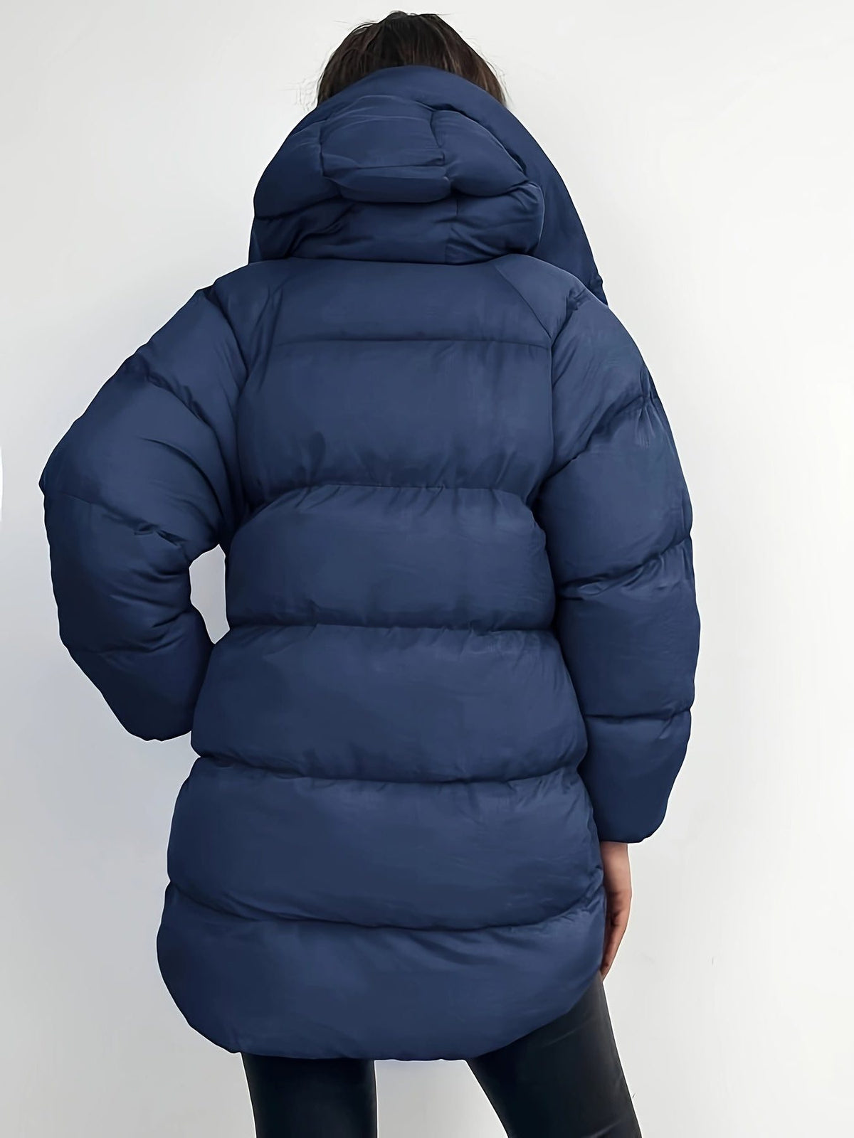 Cropped Hooded Puffer Jacket for Women - View 6