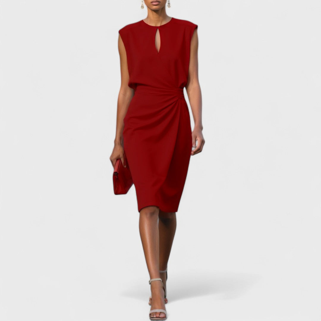 Wrap Midi Wedding Guest Dress for Women