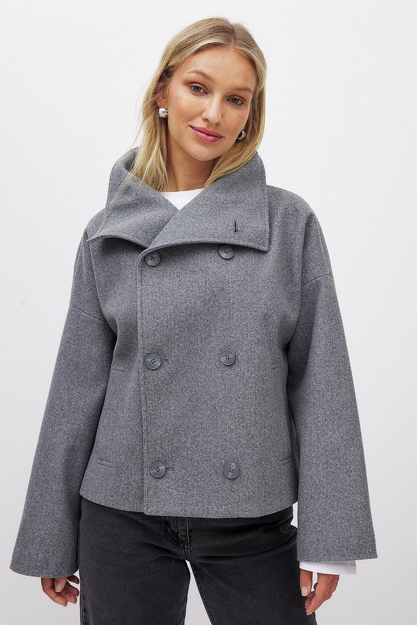 Double-Breasted Wool Jacket for Women