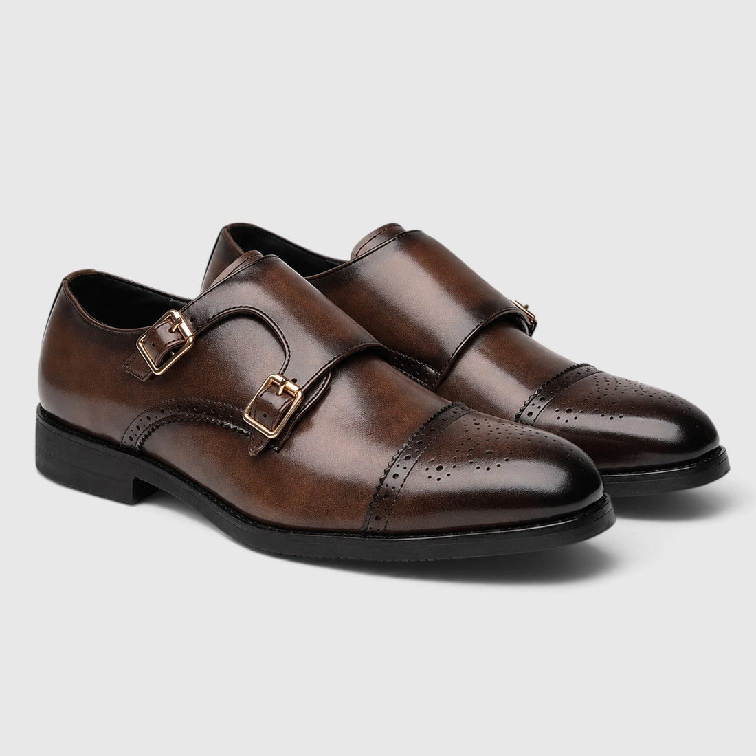 Double Monk Strap Formal Shoes for Men