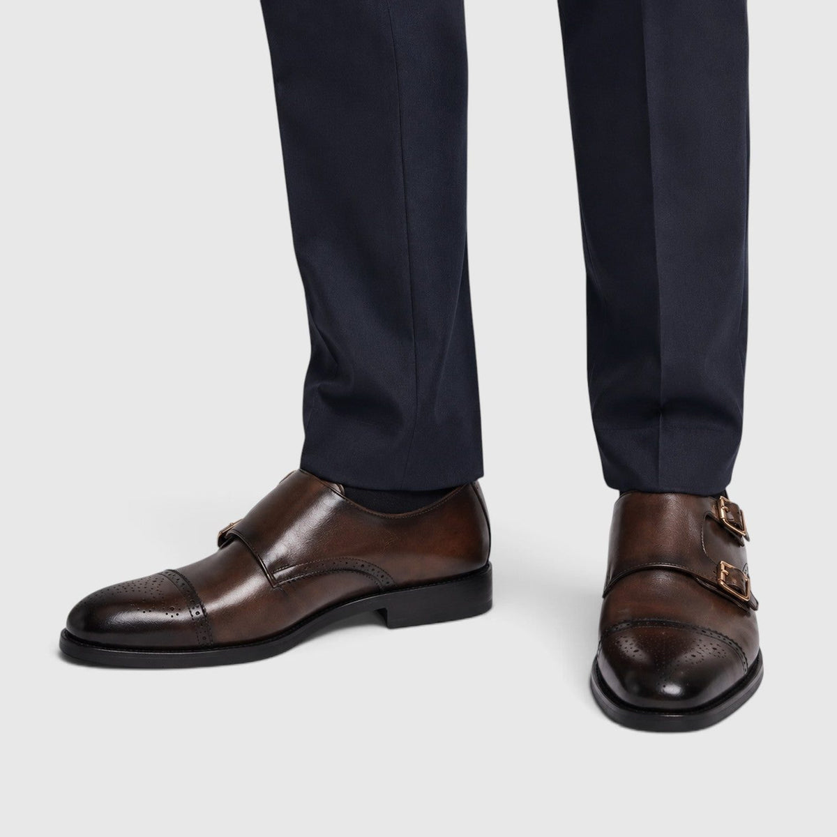 Double Monk Strap Formal Shoes for Men - View 2