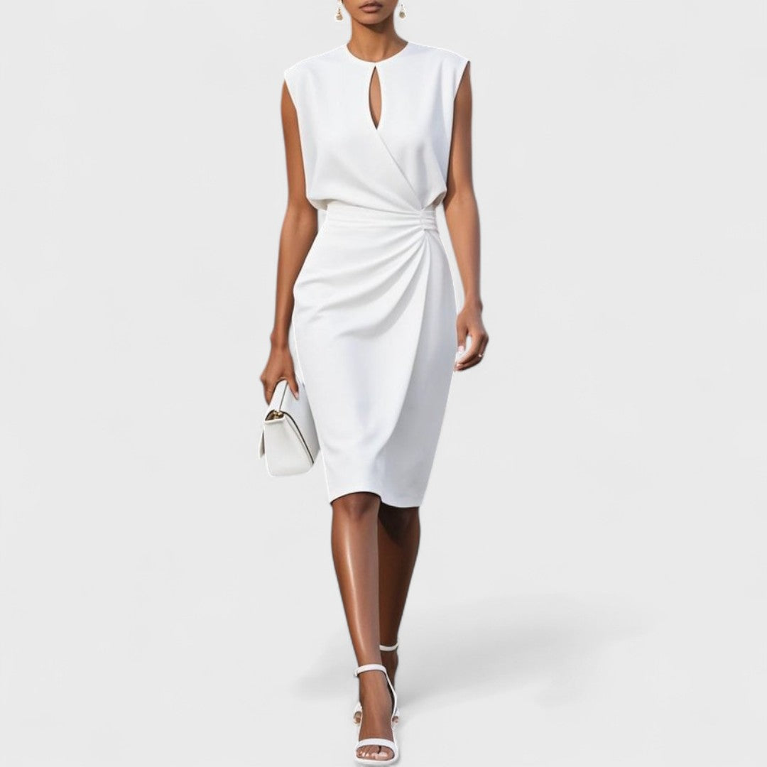 Wrap Midi Wedding Guest Dress for Women