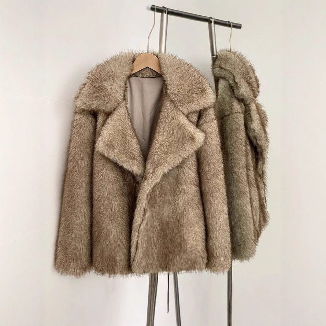 Faux Fur Longline Coat for Women - View 2