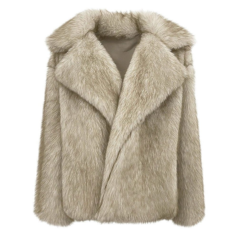 Faux Fur Longline Coat for Women - View 5