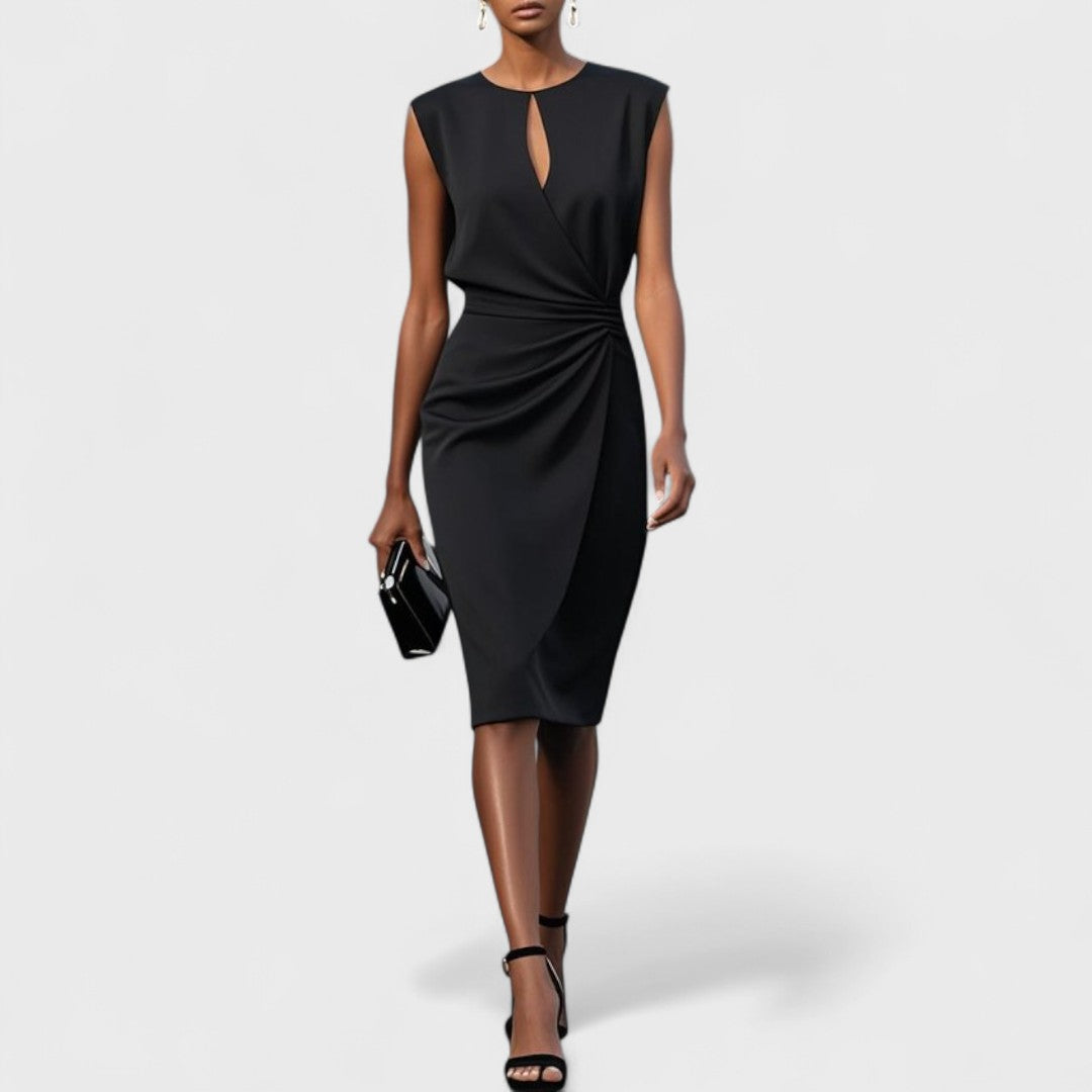 Wrap Midi Wedding Guest Dress for Women