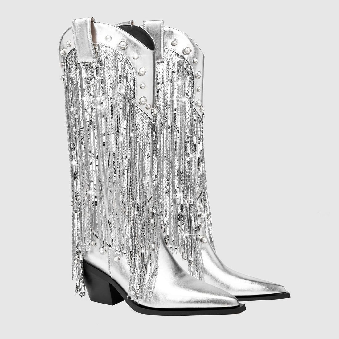 Fringe Mid-Calf Cowboy Boots for Women