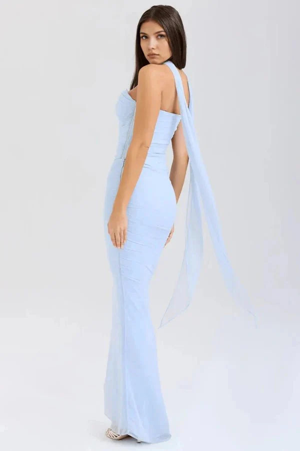 Strapless Wedding Guest Maxi Dress for Women