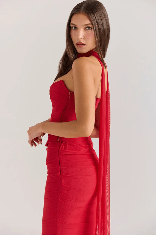 Strapless Wedding Guest Maxi Dress for Women