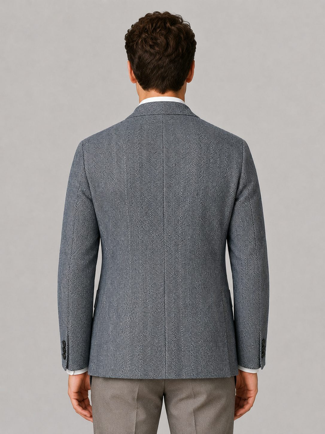 Herringbone Tailored Blazer for Men - View 2