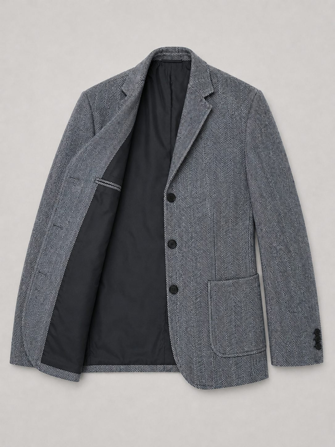 Herringbone Tailored Blazer for Men - View 4