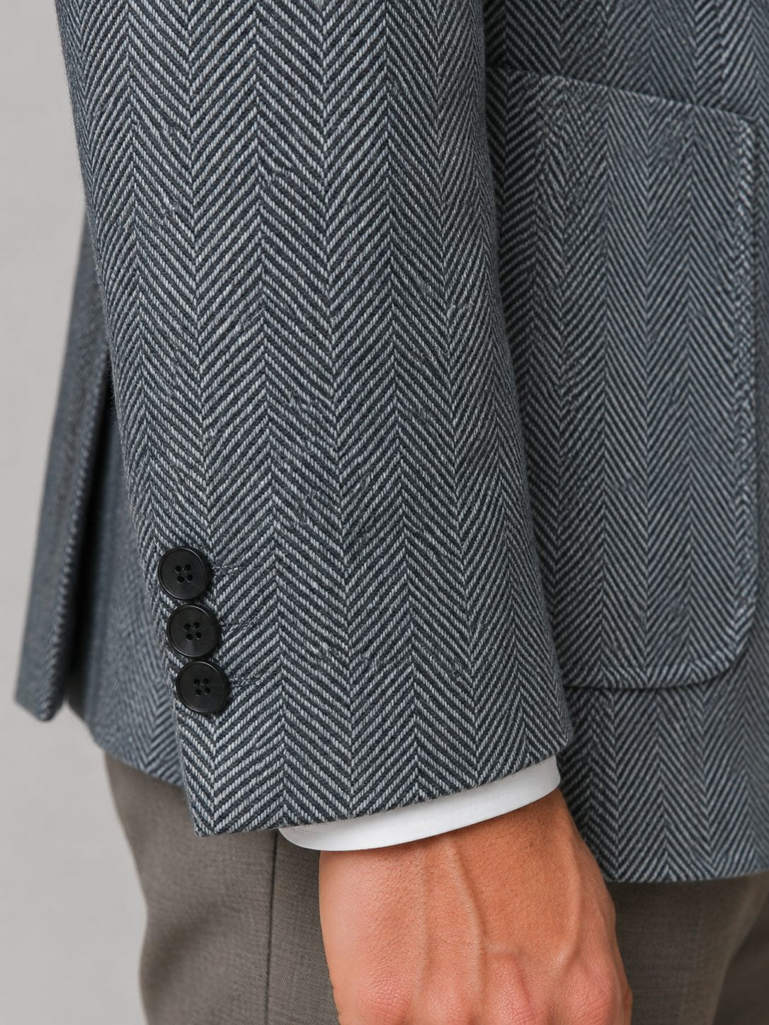 Herringbone Tailored Blazer for Men - View 5