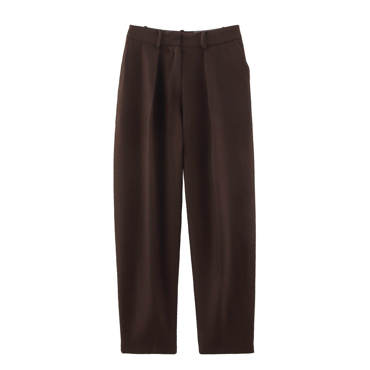 High-Waisted Wide-Leg Pleated Trousers for Women - View 4