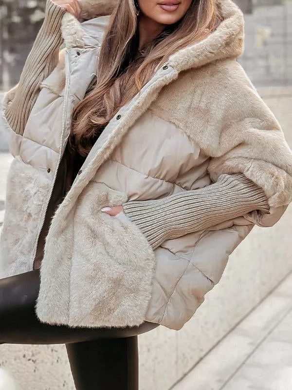 Hooded Longline Puffer Coat for Women