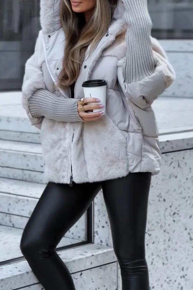 Hooded Longline Puffer Coat for Women - View 4