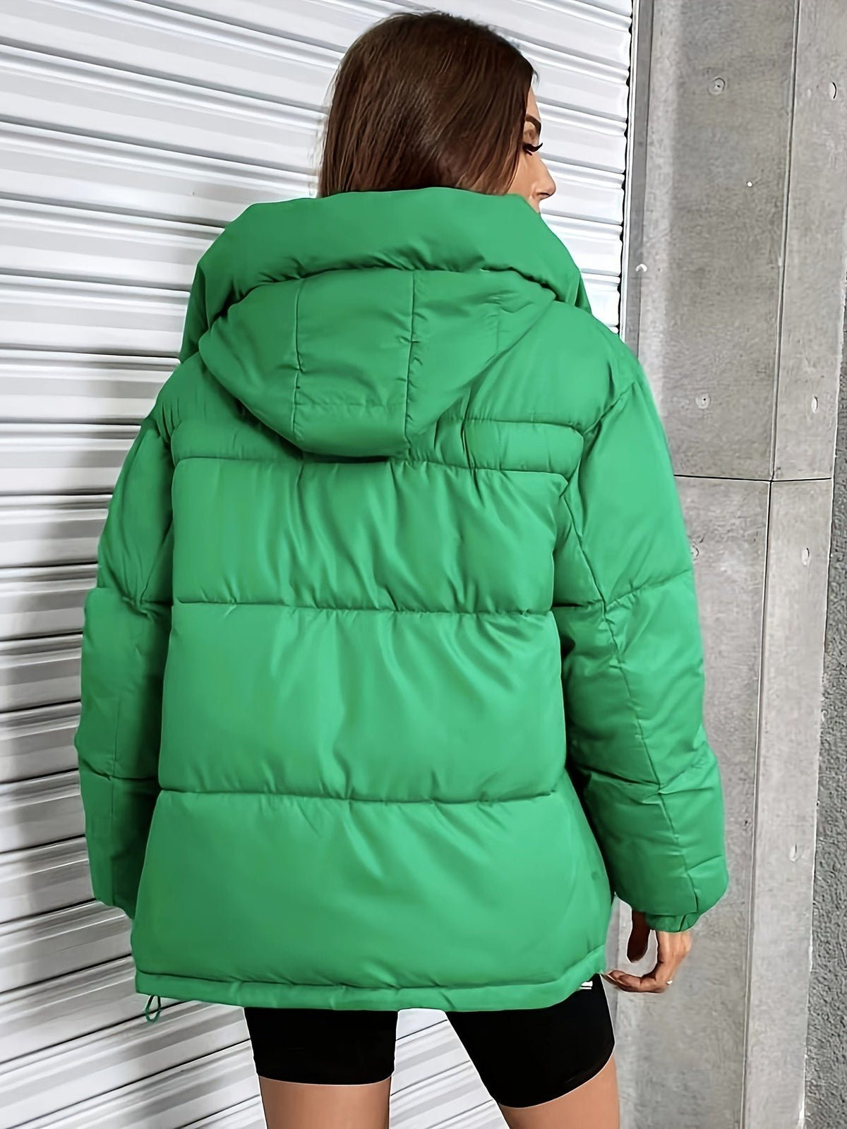Hooded Longline Puffer Jacket for Women - View 7