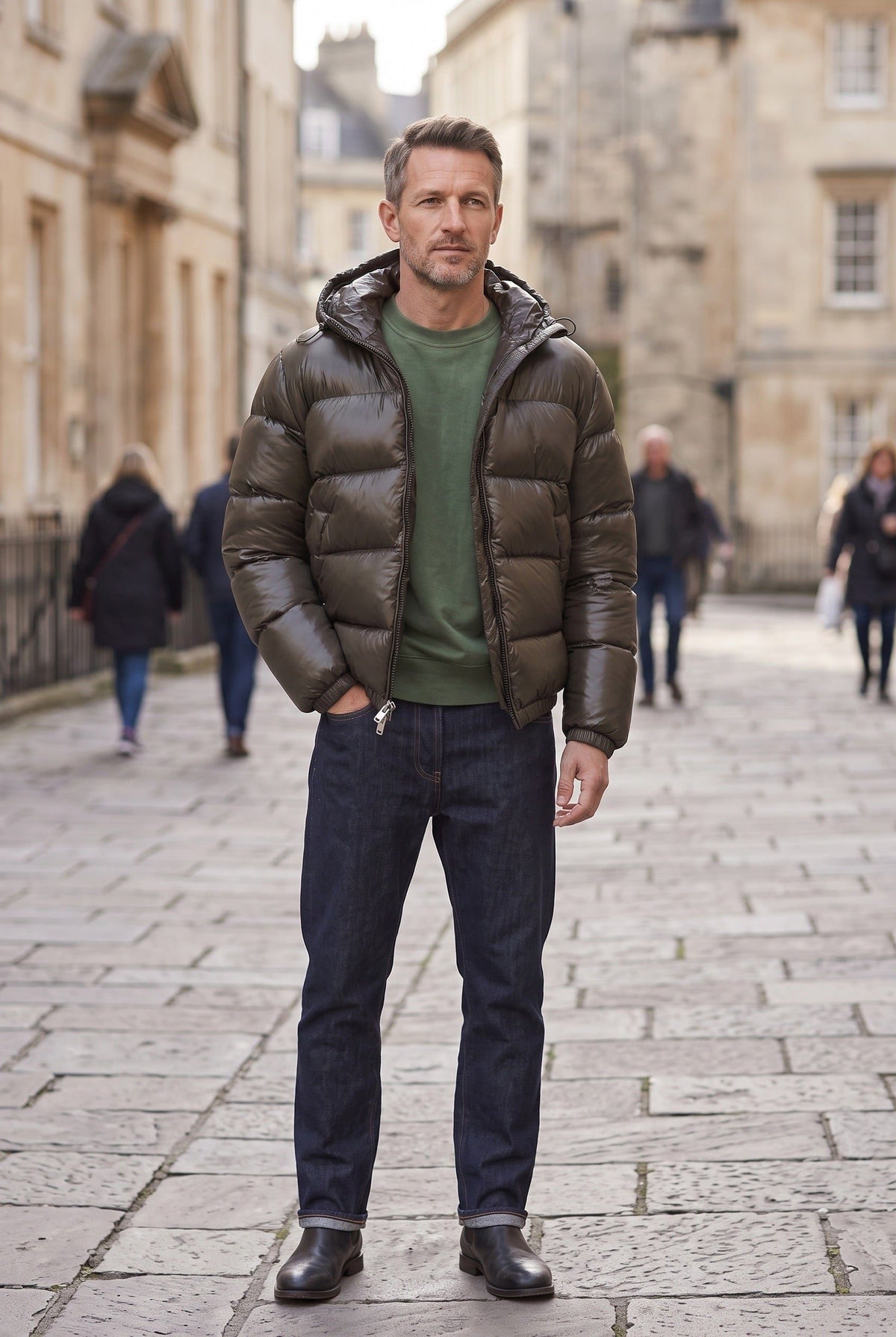 Hooded Puffer Jacket for Men - View 4