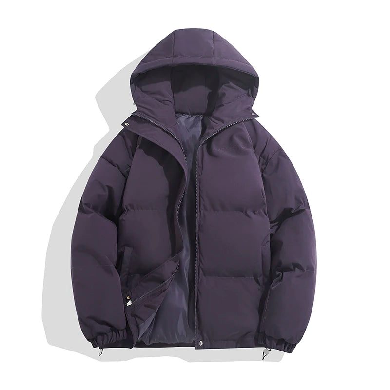 Hooded Puffer Jacket for Women - Purple