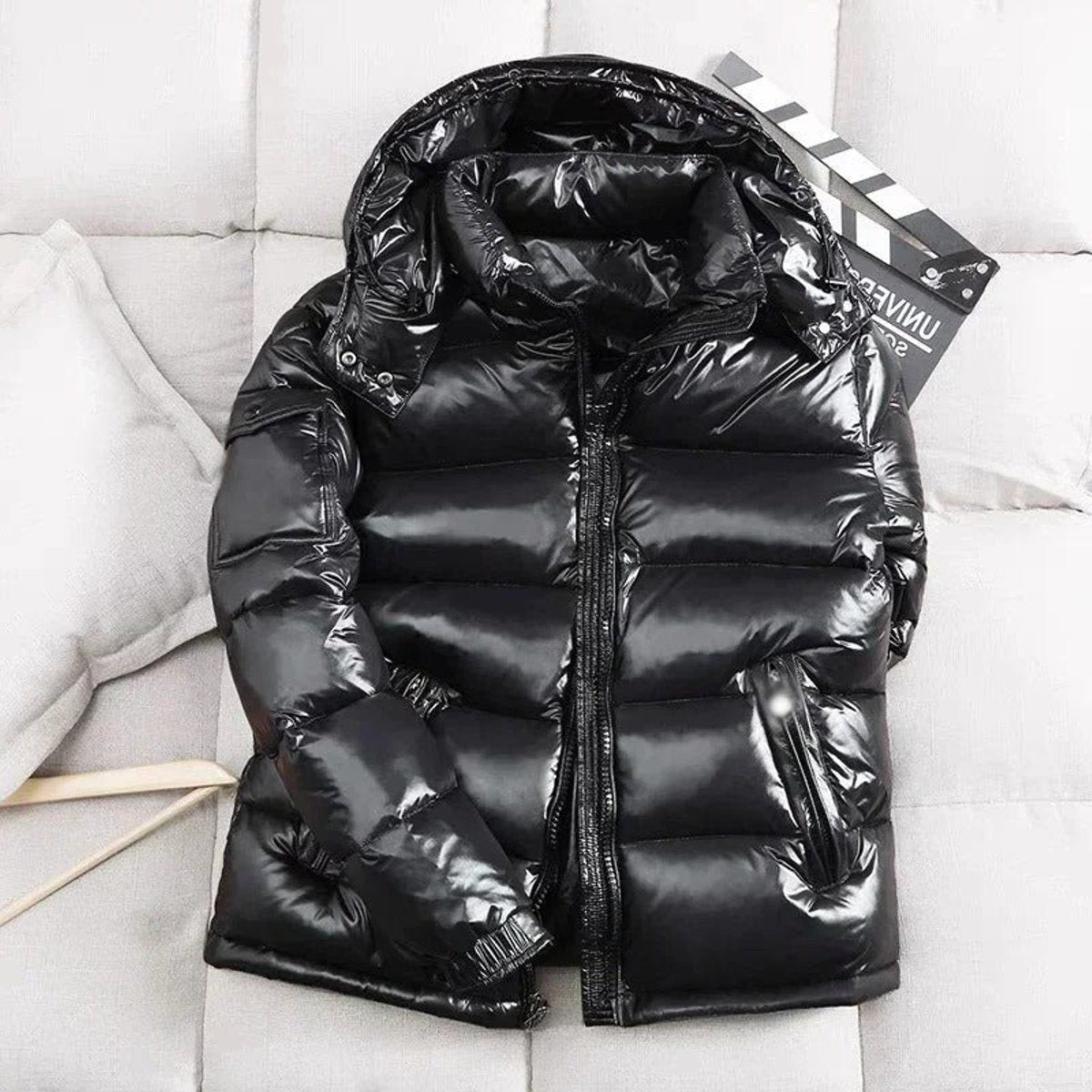 Hooded Quilted Down Puffer Jacket for Men - View 3