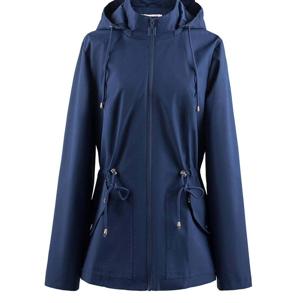 Hooded Zip-Up Raincoat for Women - View 12
