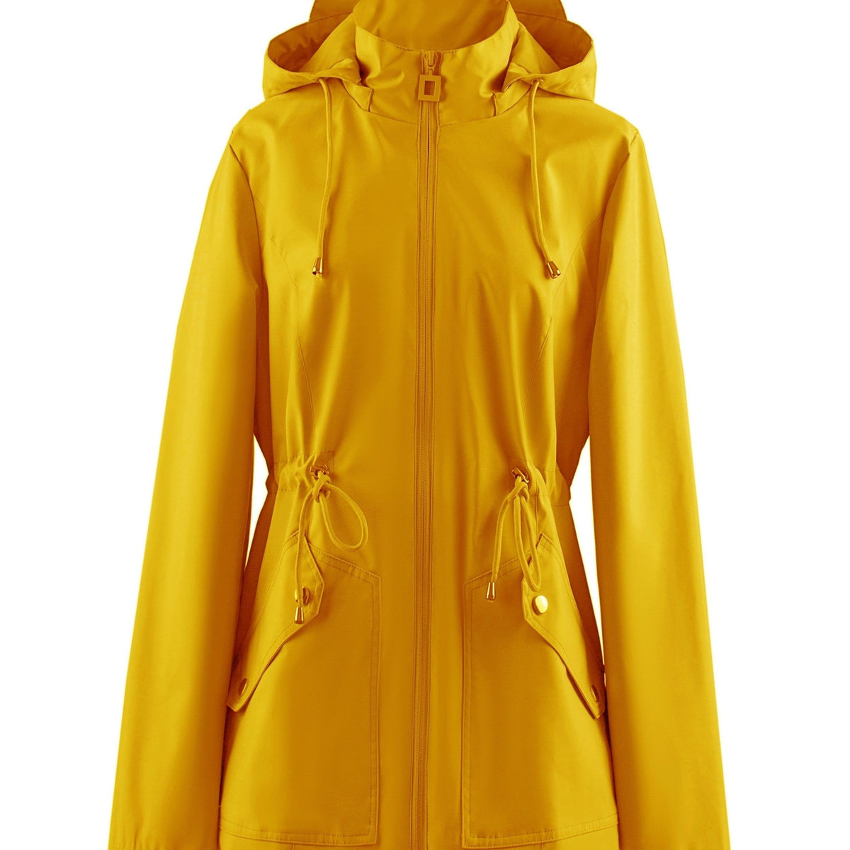 Hooded Zip-Up Raincoat for Women - View 15
