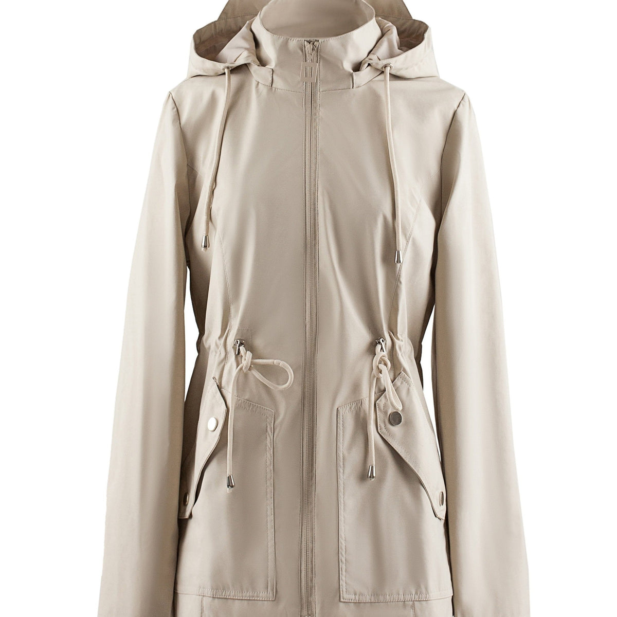Hooded Zip-Up Raincoat for Women - View 16