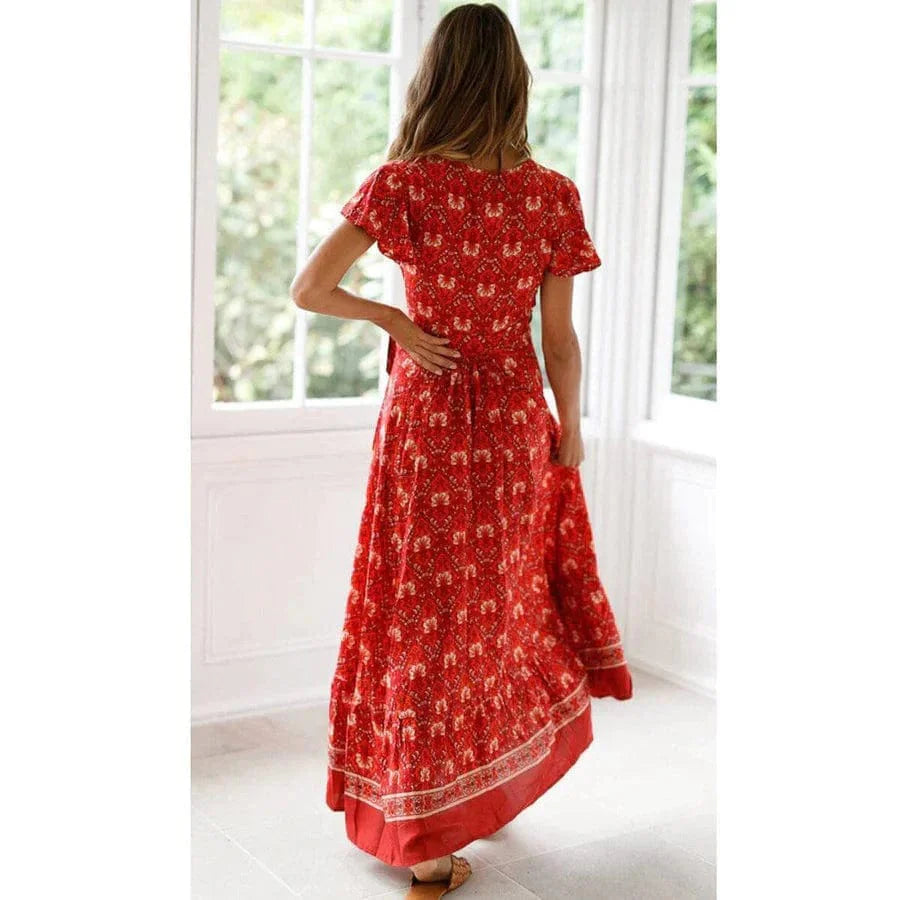 Maxi Ibiza Dress with High Split for Women