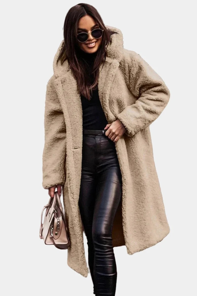 Long Hooded Teddy Winter Coat for Women