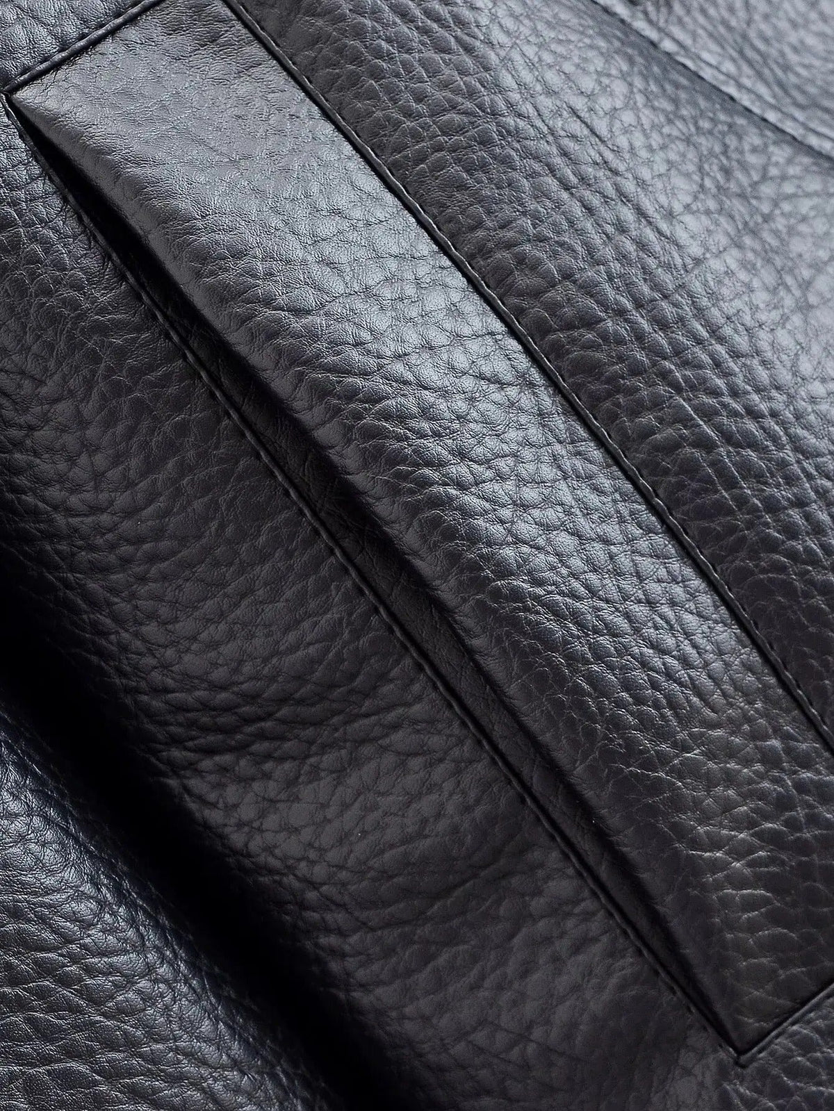 Faux Leather Jacket with High Neck for Women