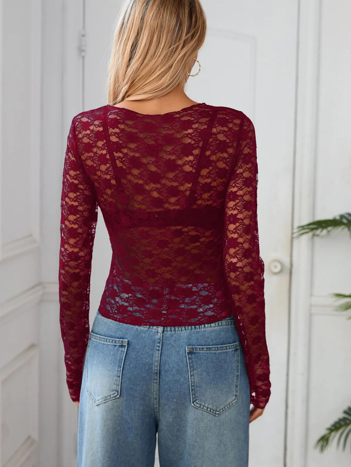 Long Sleeve Lace Top for Women