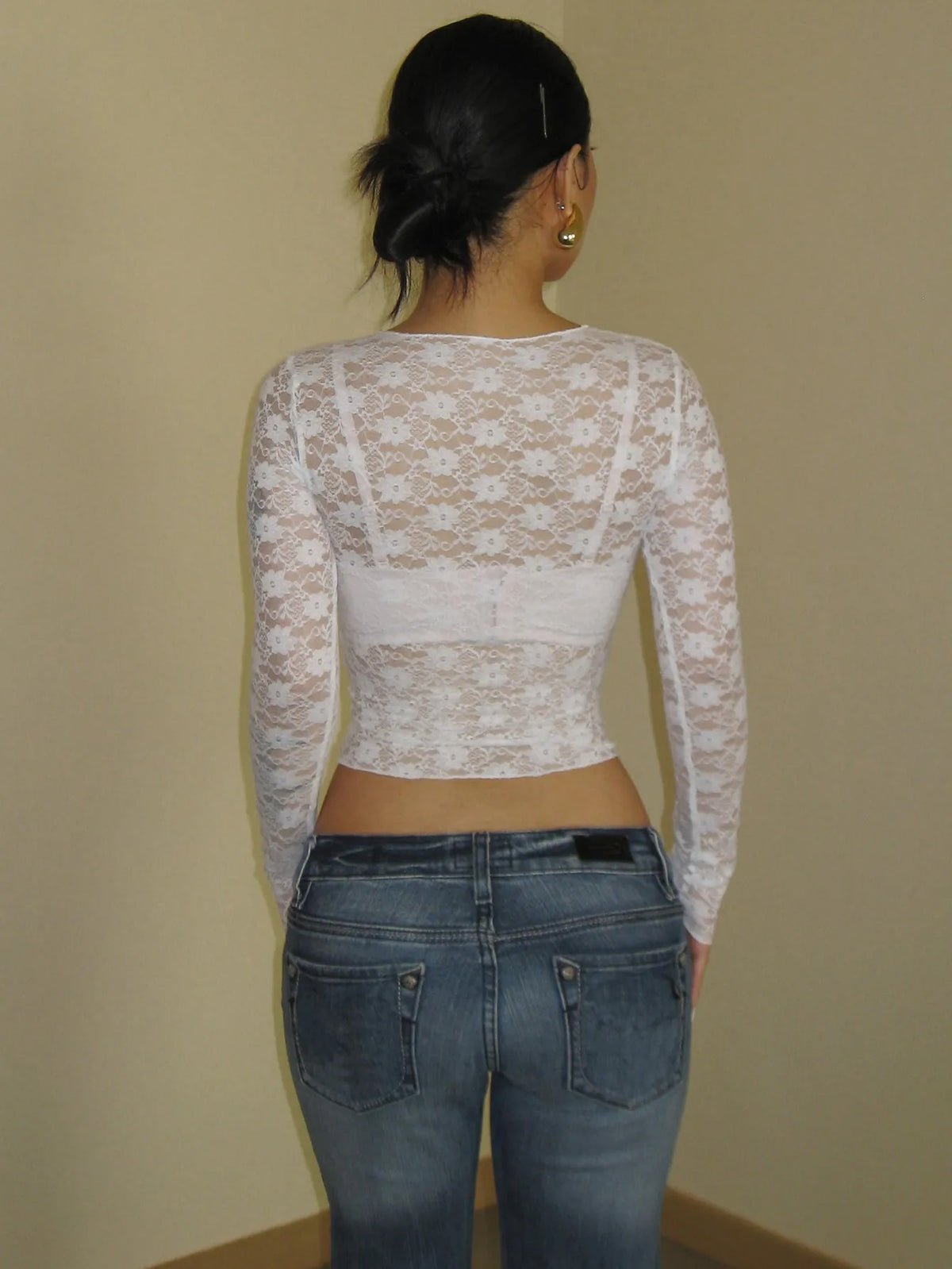 Long Sleeve Lace Top for Women