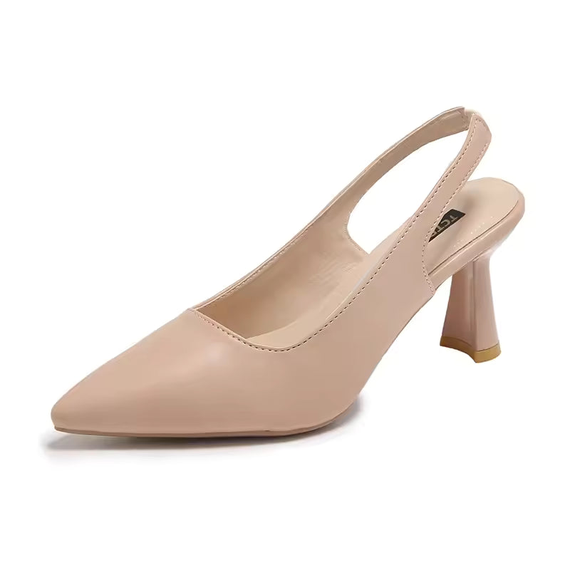 Pointed Toe Kitten Heels Mule Shoes for Women