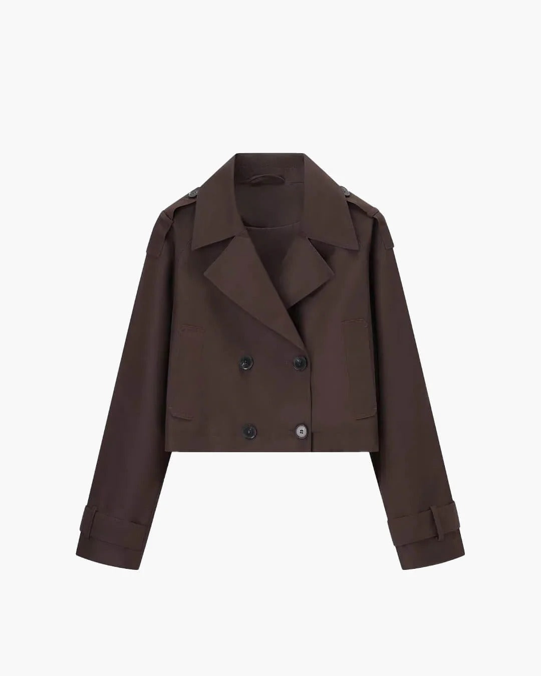 Short Double Breasted Trench Coat for Women